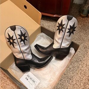 Ariat Black and White Heeled Boots